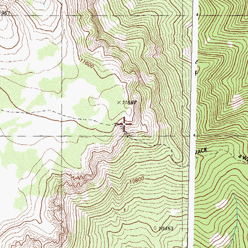 Topographic Map of McKenzie Stock Driveway, CO