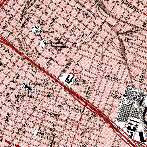 Topographic Map of Dodson Elementary SPARK Park Trail, TX