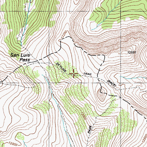 Topographic Map of Skyline Trail, CO