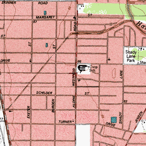 Topographic Map of Coop Elementary SPARK Park Trail, TX