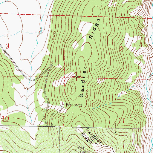 Topographic Map of Gardner Ridge, CO