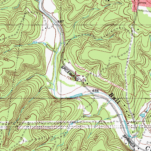 Topographic Map of Creek Trail, TX