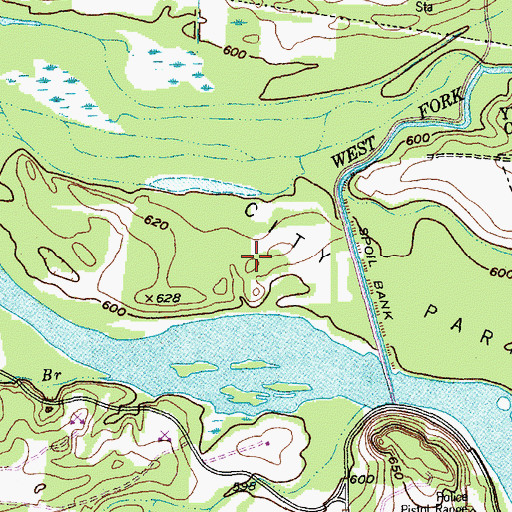 Topographic Map of Crosstimbers Trail, TX