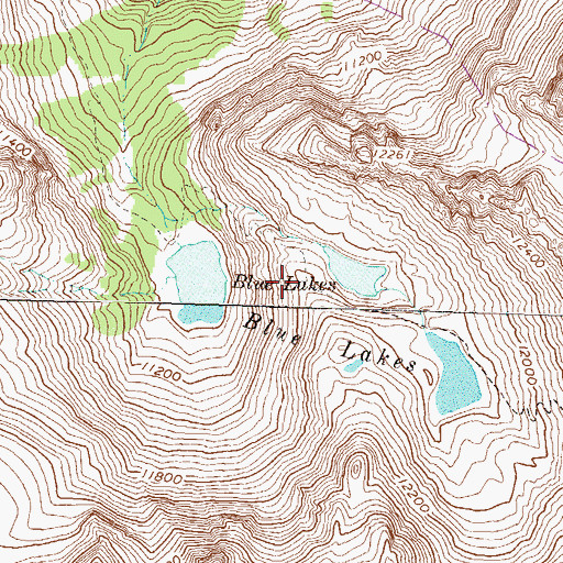 Topographic Map of Blue Lakes, CO