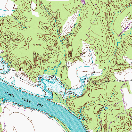 Topographic Map of Camp Creek Trail, TX