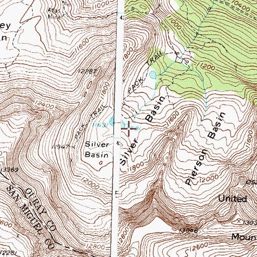 Topographic Map of Silver Basin, CO