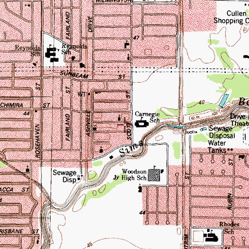 Topographic Map of Carnegie Elementary SPARK Park Trail, TX