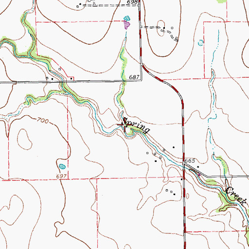 Topographic Map of Bluebonnet Trail, TX