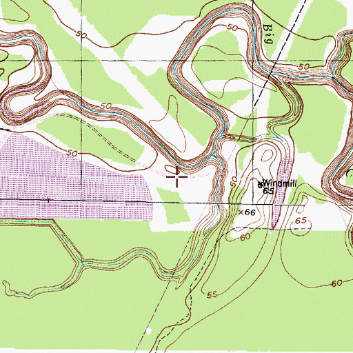 Topographic Map of Brazos Bend State Park Trail, TX