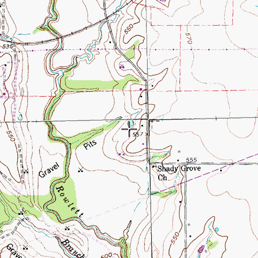 Topographic Map of Breckenridge Park Trail, TX