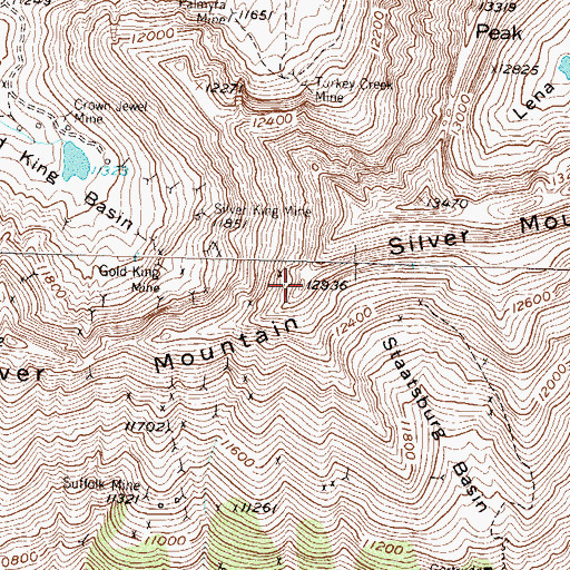 Topographic Map of Silver Mountain, CO