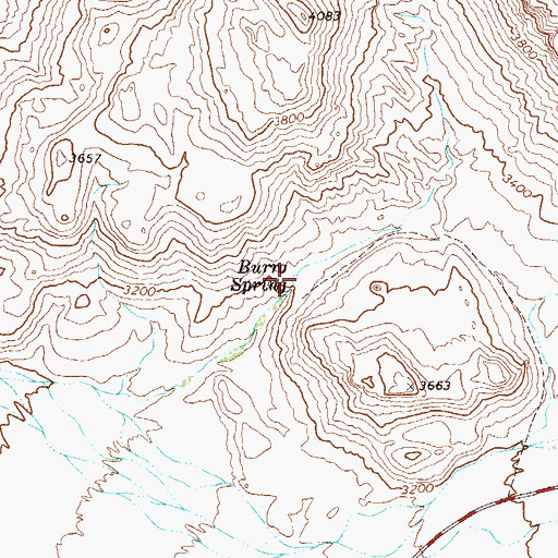 Topographic Map of Burro Mesa Spring Trail, TX