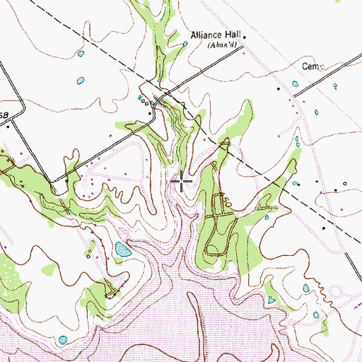 Topographic Map of Alliance Creek Nature Trail, TX