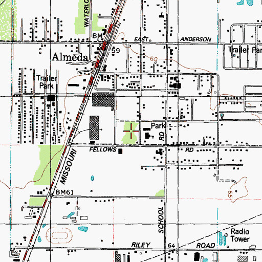 Topographic Map of Almeda Elementary SPARK Park Trail, TX