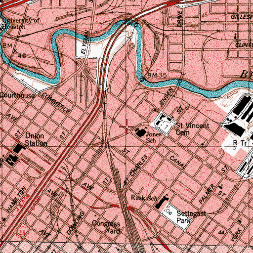 Topographic Map of Anson Jones Elementary SPARK Park Trail, TX