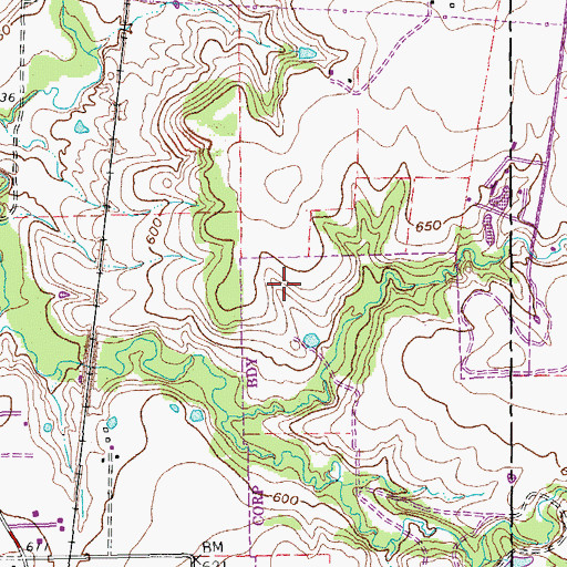 Topographic Map of Arbor Hills Nature Preserve Trail, TX