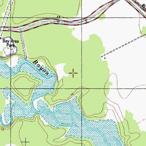 Topographic Map of Armand Bayou Nature Center Trail, TX