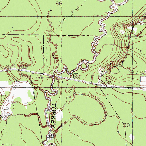 Topographic Map of Big Thicket - Turkey Creek Trail, TX