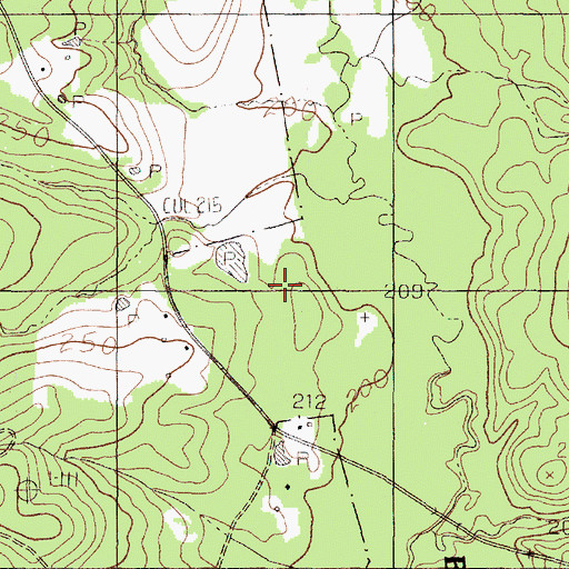 Topographic Map of Big Thicket - Woodlands Trail, TX