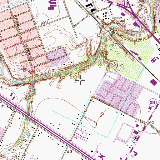 Topographic Map of Arroyo Hike and Bike Trail, TX