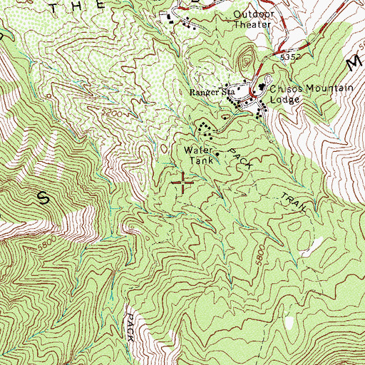Topographic Map of Basin Loop, TX