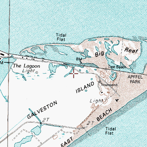 Topographic Map of Big Reef Nature Park Trail, TX
