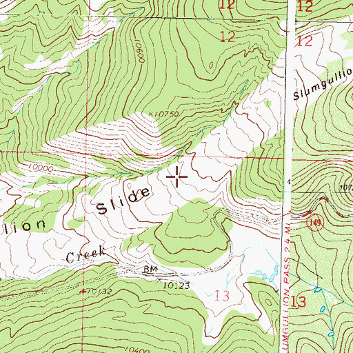 Topographic Map of Slumgullion Earthflow, CO