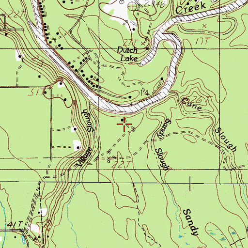 Topographic Map of Village Creek State Park Trail, TX