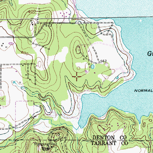 Topographic Map of Walnut Grove Trail, TX