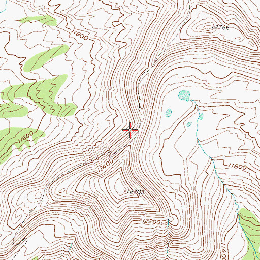 Topographic Map of Highline Trail, CO