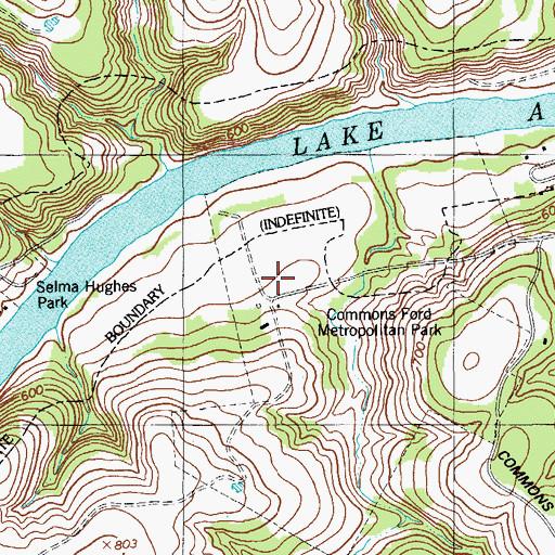 Topographic Map of Waterfall Trail, TX