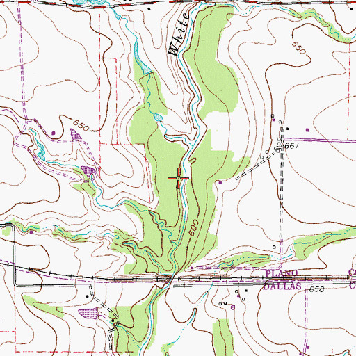 Topographic Map of White Rock Trail, TX