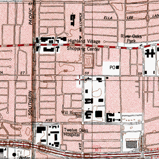Topographic Map of Will Rogers Elementary SPARK Park Trail, TX
