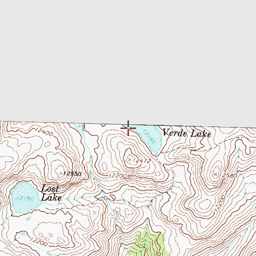 Topographic Map of Verde Lake, CO