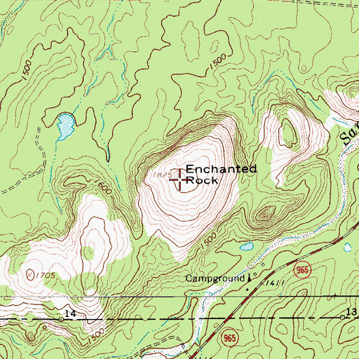 Topographic Map of Summit Trail, TX