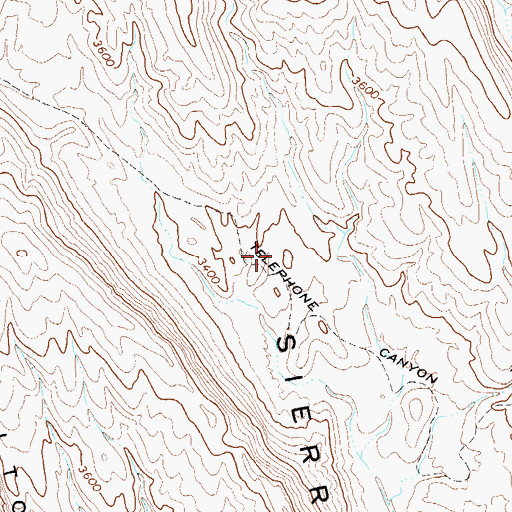 Topographic Map of Telephone Canyon Trail, TX
