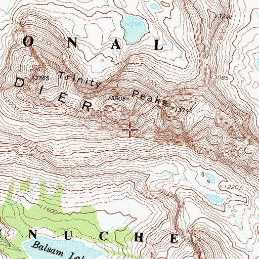 Topographic Map of Grenadier Range, CO
