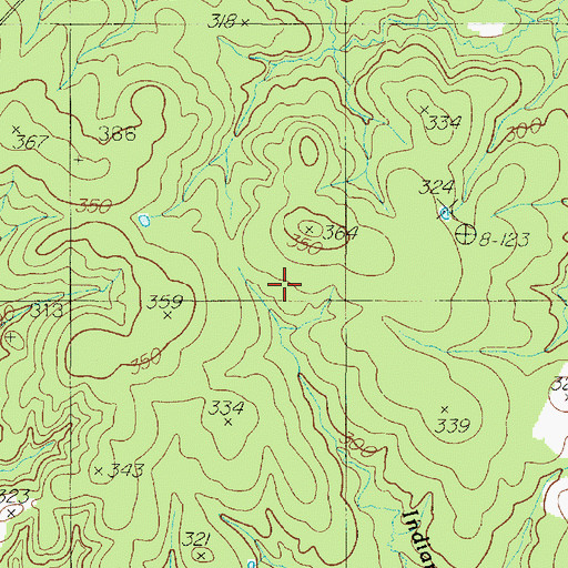 Topographic Map of Sabine National Forest Trail, TX