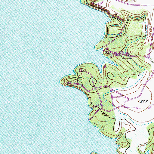 Topographic Map of Rocky Point Park Trail, TX