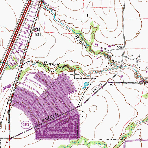 Topographic Map of Shawnee Park Trail, TX