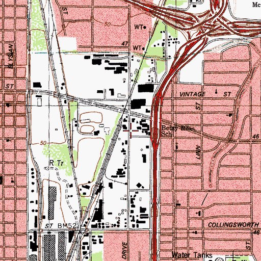 Topographic Map of Ross Elementary SPARK Park Trail, TX
