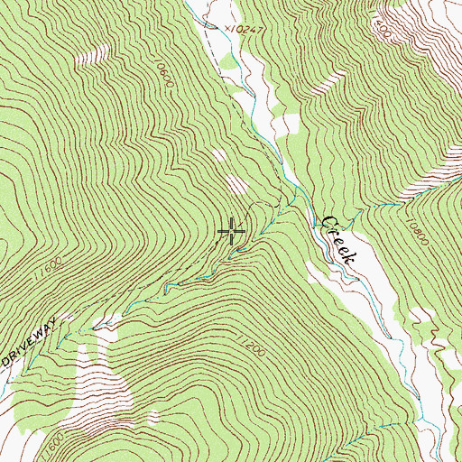 Topographic Map of Fern Creek Stock Driveway, CO