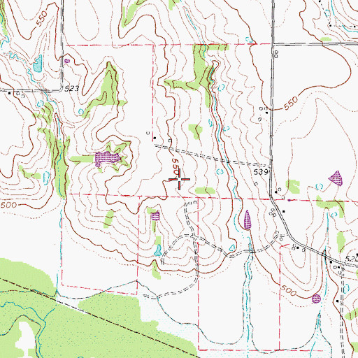 Topographic Map of Sister Grove Park Trail, TX