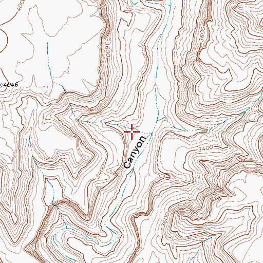 Topographic Map of Rancherias Canyon Trail, TX