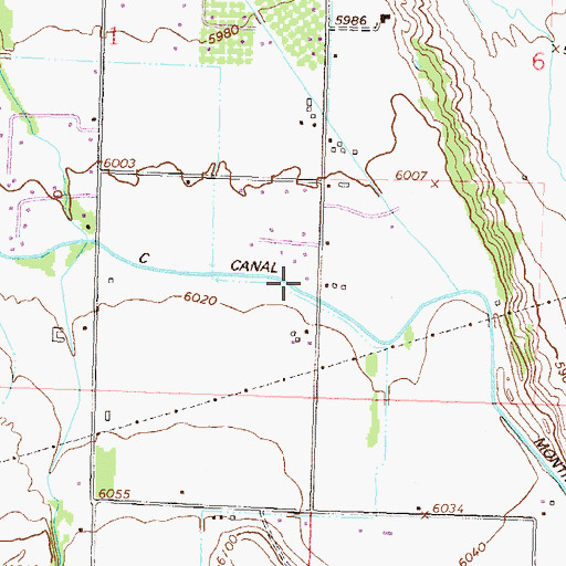 Topographic Map of Montrose and Delta Canal, CO