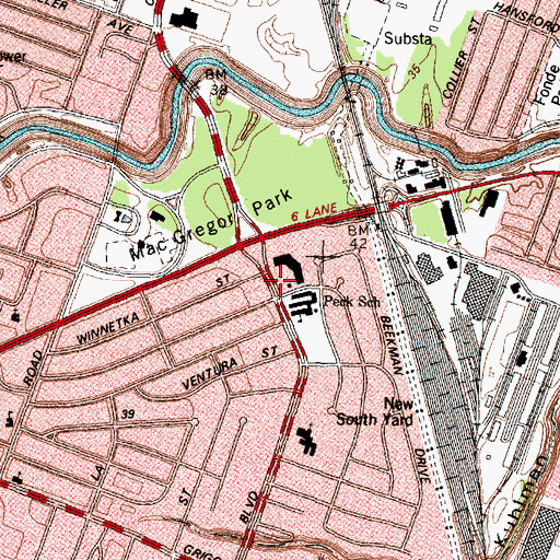 Topographic Map of Peck Elementary SPARK Park Trail, TX