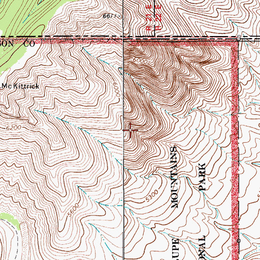 Topographic Map of Permian Reef Trail, TX