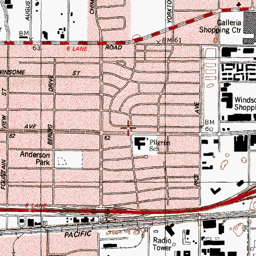 Topographic Map of Pilgrim Elementary SPARK Park Trail, TX