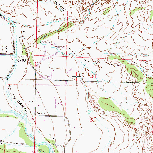 Topographic Map of McDonald Ditch, CO