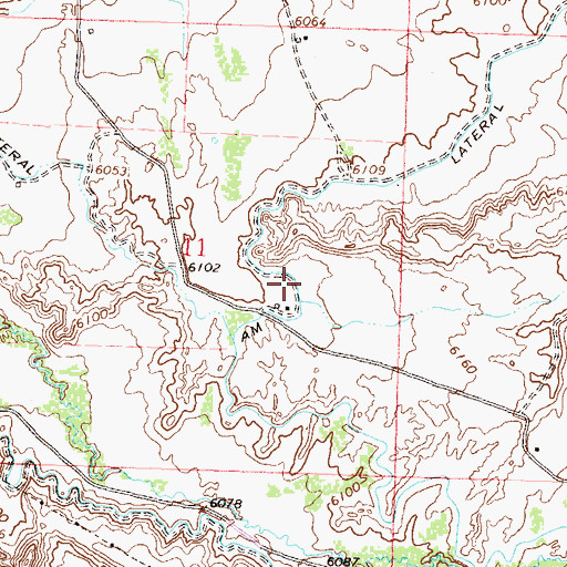 Topographic Map of A M Lateral, CO